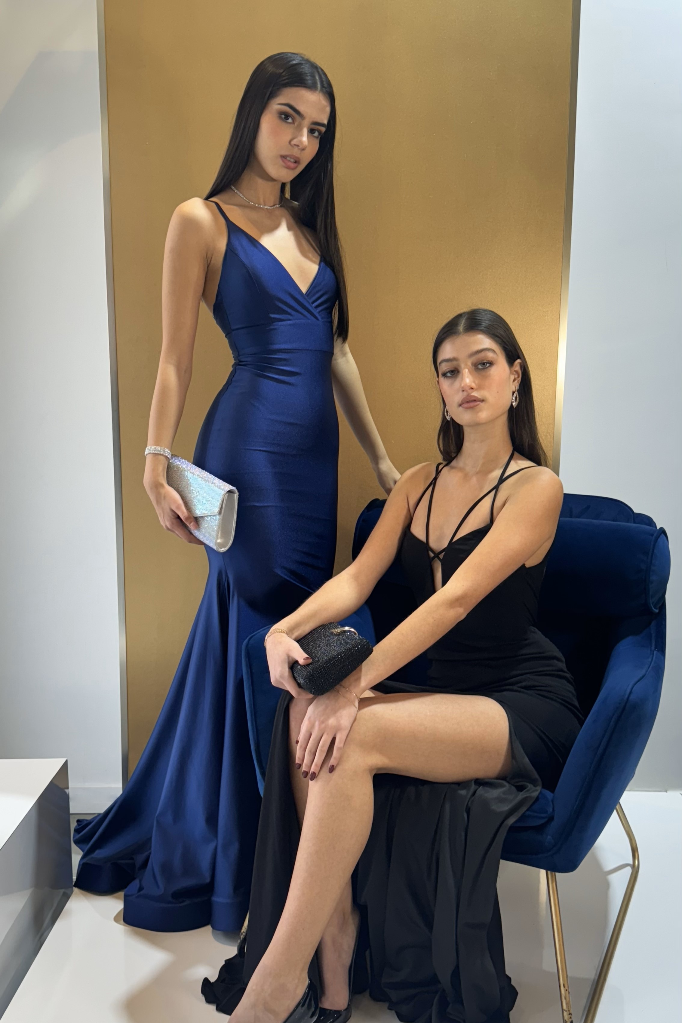 Elegant Strappy Slit Evening Gown for Women - Sexy High Slit Formal Dress for Prom, Party & Special Occasions