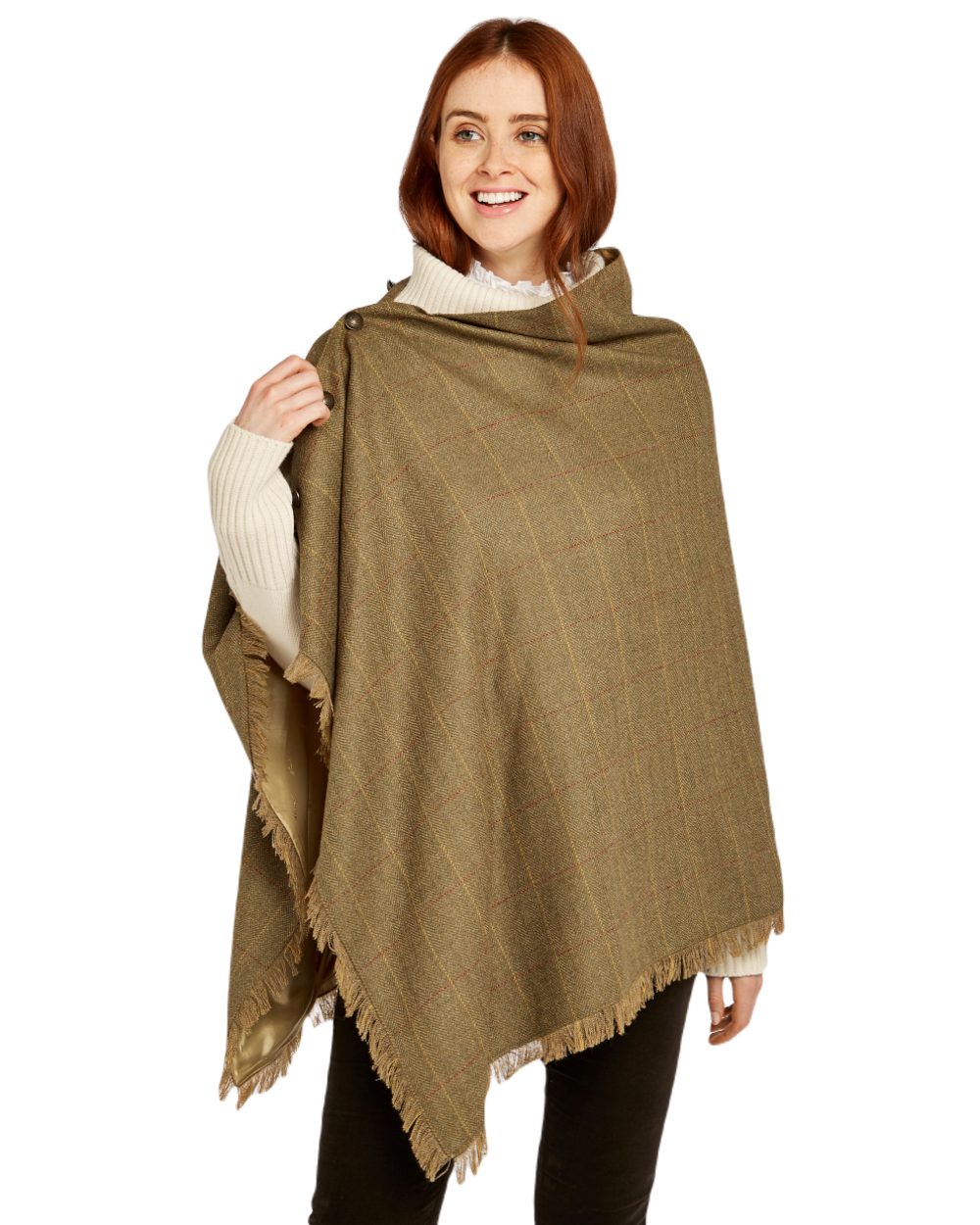 Dubarry Hazelwood Tweed Poncho - Women's Classic Water-Resistant Outerwear for Fall & Winter | Perfect for Countryside Walks, Outdoor Adventures & Casual Chic Style