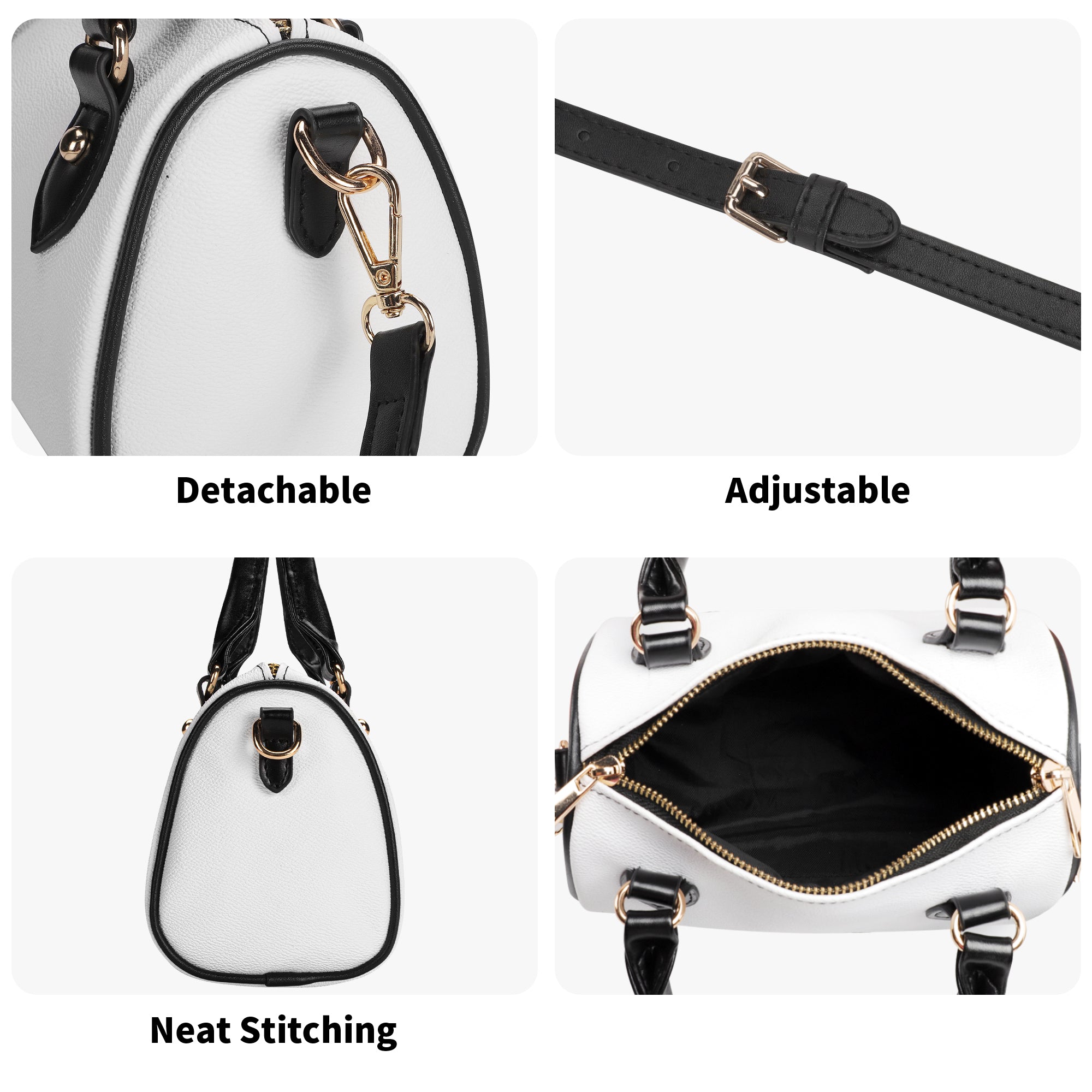 Trendy Fading Purple Stripes Leather Mini Boston Handbag for Women - Stylish Crossbody Purse for Daily Use, Travel & Date Night