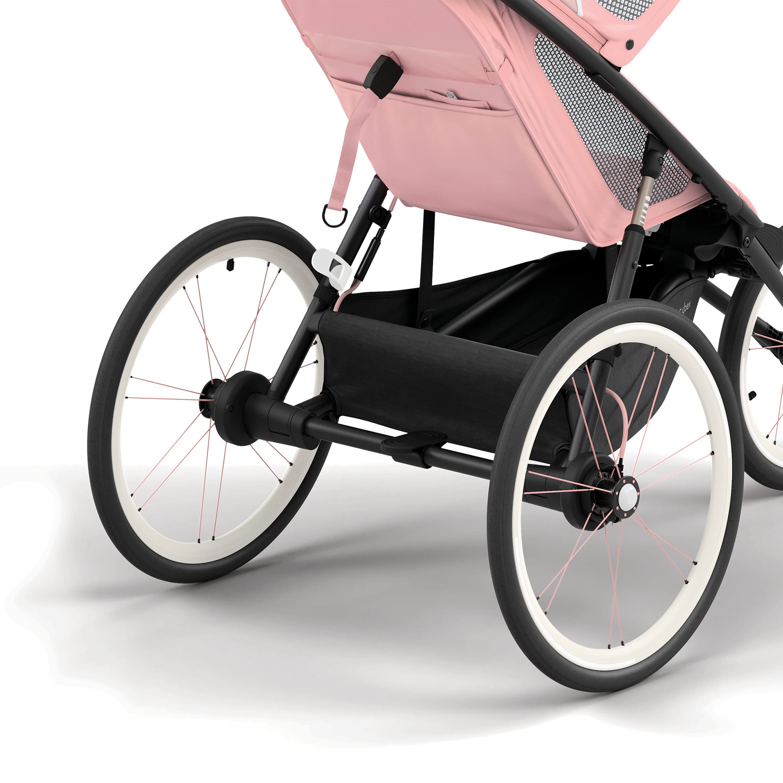 Cybex AVI Jogging Stroller Frame - Lightweight & Durable Black & Pink Design for Active Parents | Perfect for Running, Walking & Outdoor Adventures with Baby
