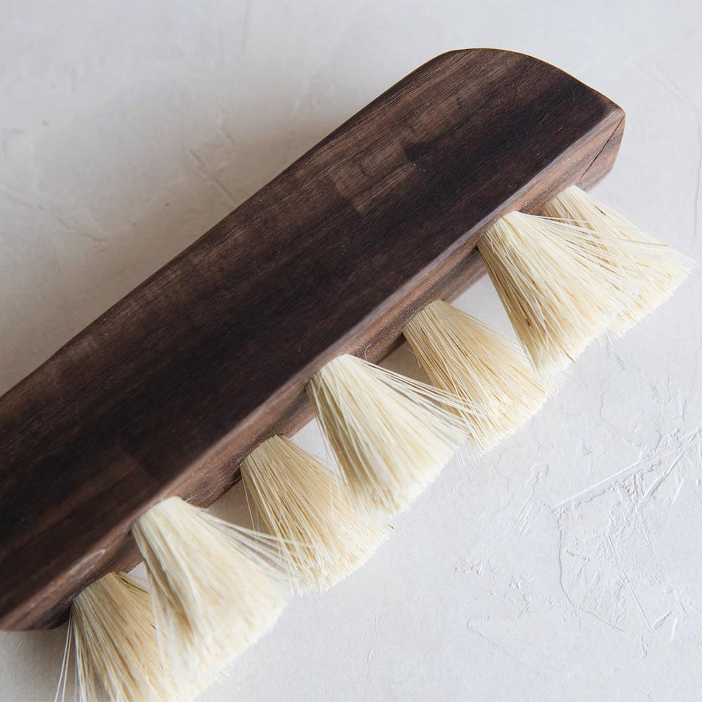 Premium Large Wooden Counter Brush - Heavy Duty Kitchen Cleaning Tool for Countertops, Sinks & Stoves - Natural Wood Handle & Durable Bristles (Model MT0966) - Perfect for Restaurants, Home Kitchens & Commercial Use