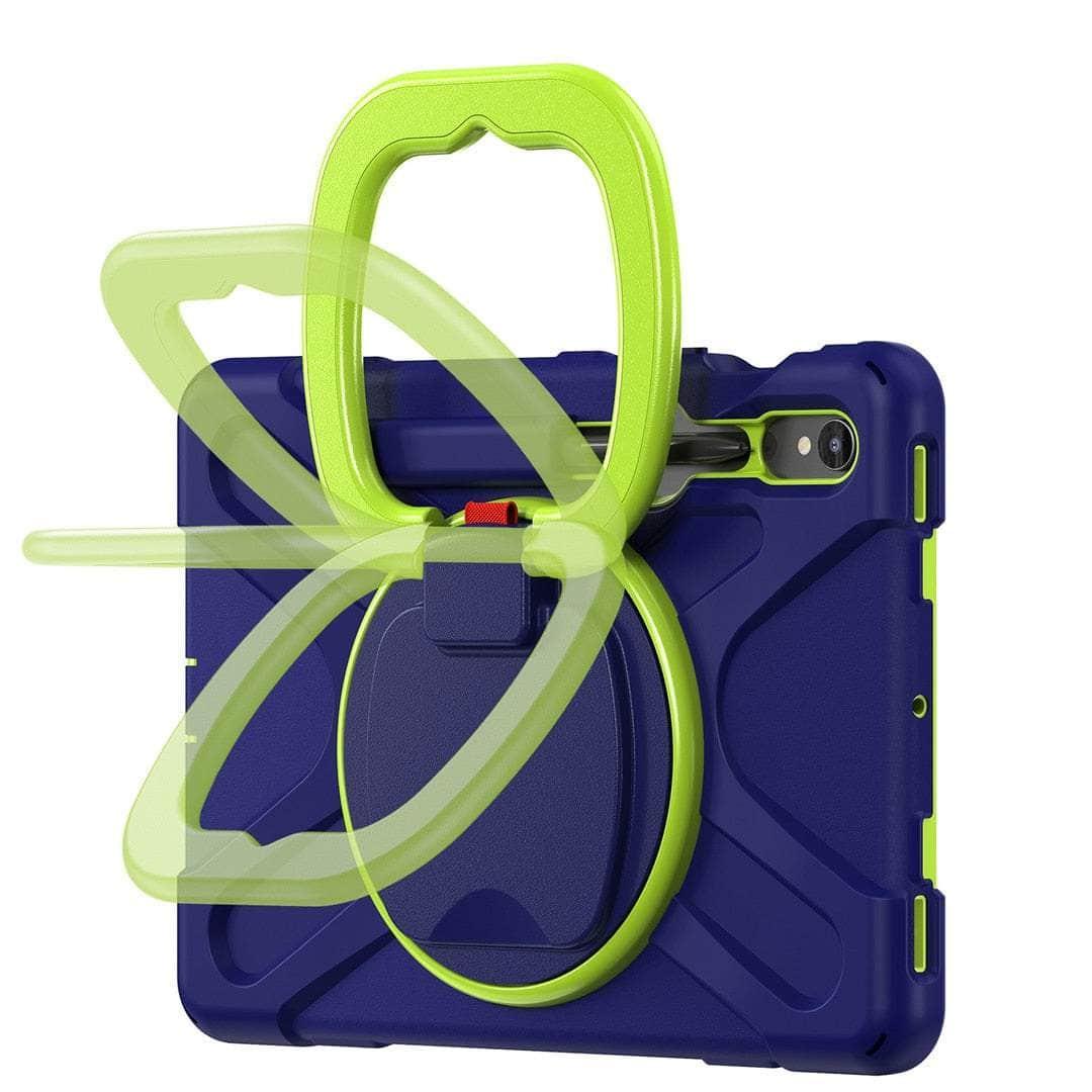 Samsung Galaxy Tab S9 Rotating Shockproof Rugged Case - 360° Swivel Stand for Work, Gaming & Outdoor Adventures