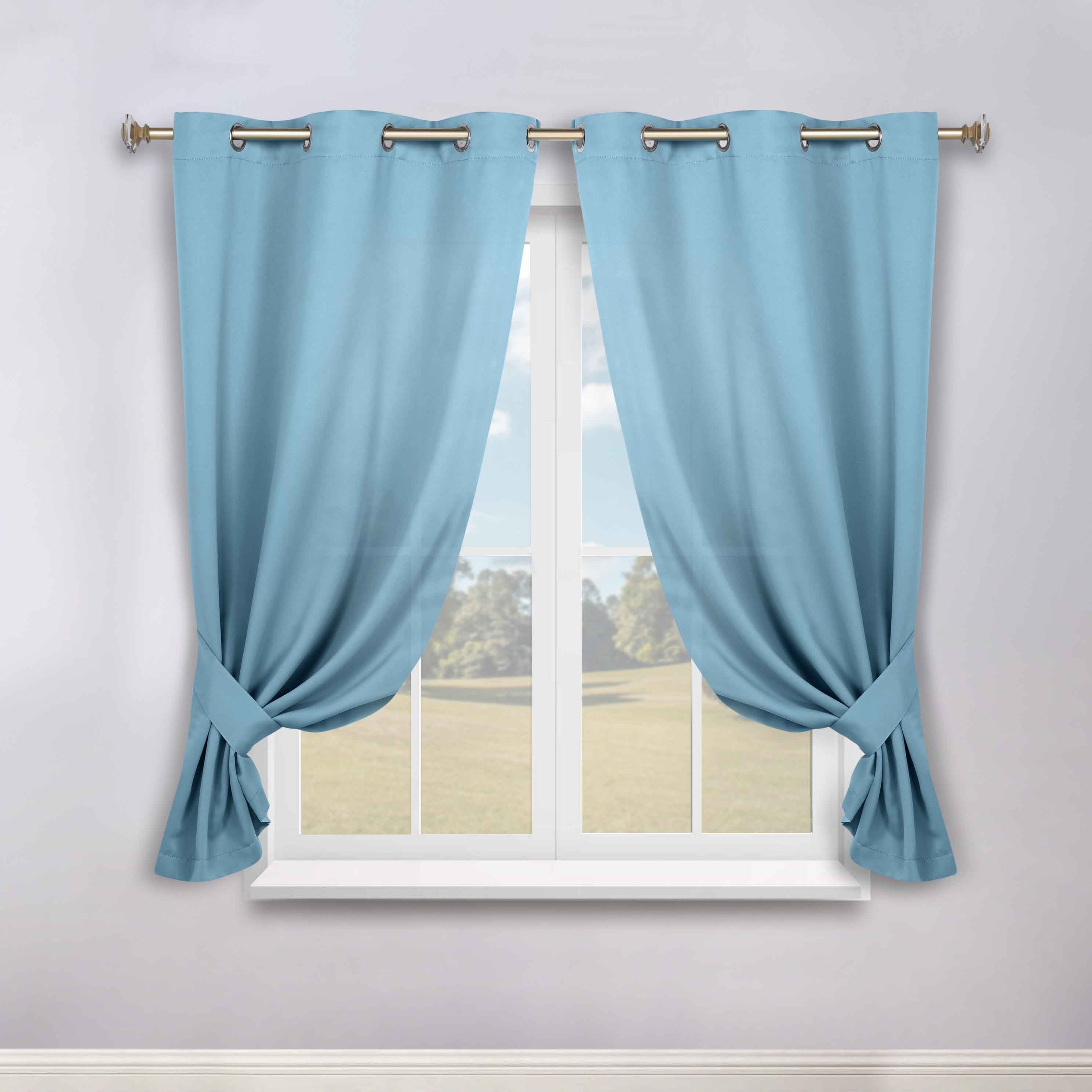 Machine Washable Blackout Curtains for Bedroom - Solid Room Darkening Window Drapes (Set of 2 Panels) - Perfect for Home Theater, Nursery & Light Sleepers