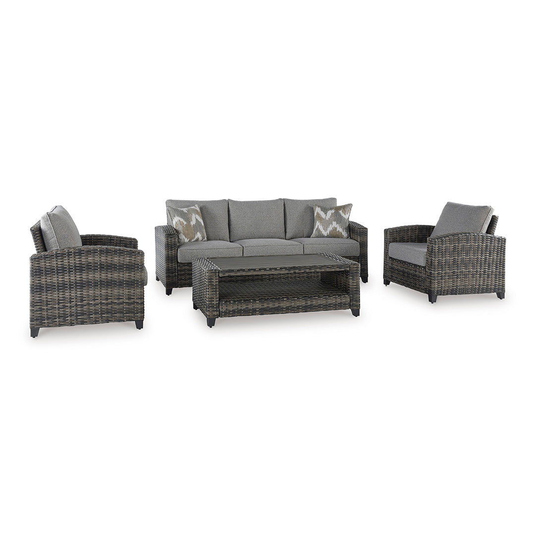 Premium Oasis Court Outdoor Patio Furniture Set - Durable Rattan Wicker Sofa with Cushions for Garden, Backyard, Poolside & Patio Relaxation