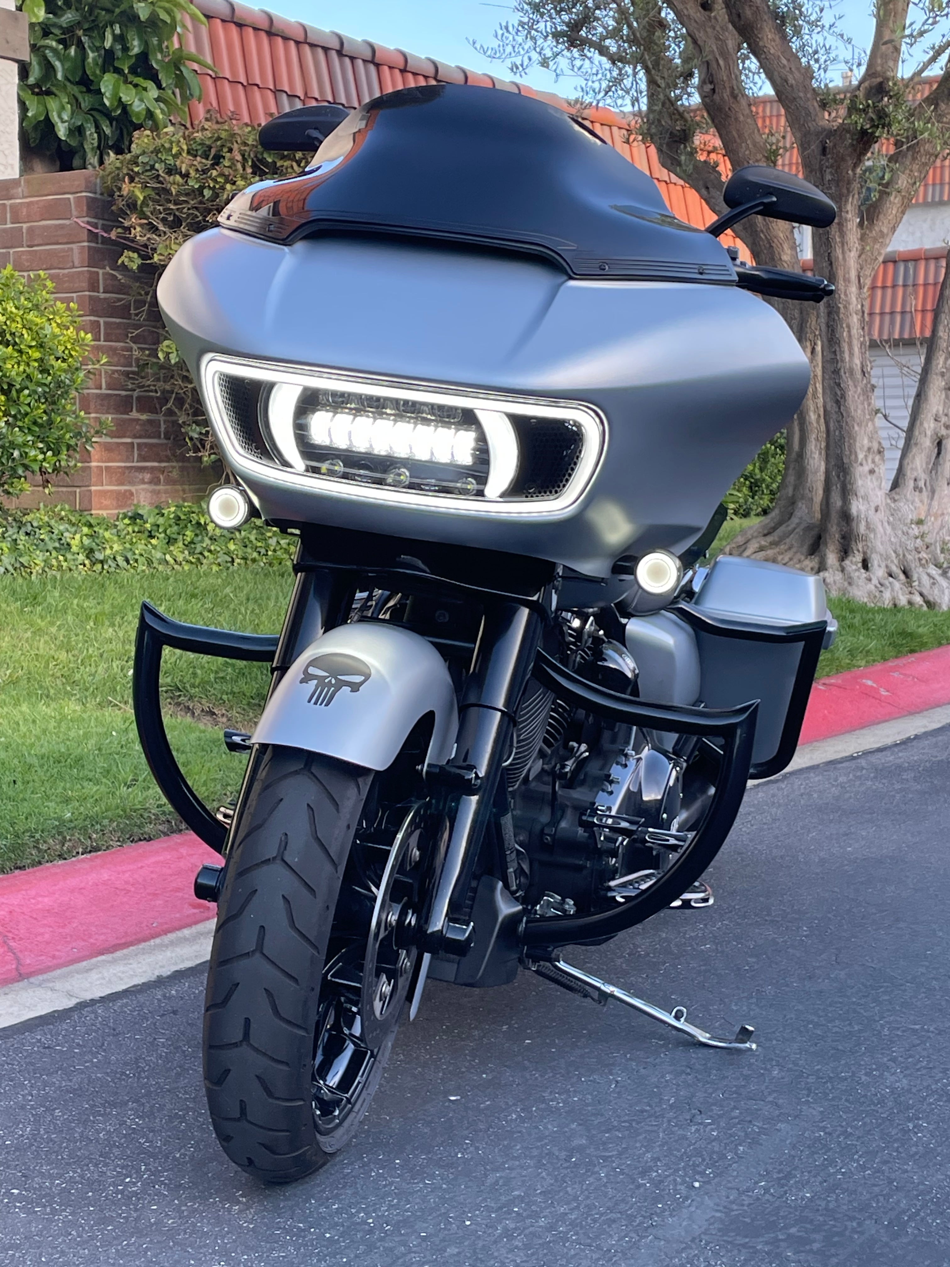 Eagle Lights HALOS DRL Bezel with Vent Inserts & White LED Running Lights for Harley Davidson Road Glide Motorcycles - Upgrade Your Bike's Style & Visibility for Night Riding & Custom Look
