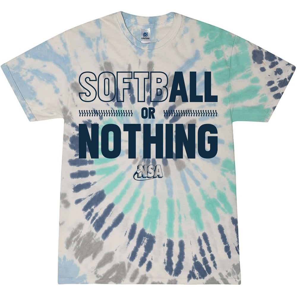 NSA Softball or Nothing Short Sleeve T-Shirt - Comfortable Cotton Tee for Baseball & Softball Players - Perfect for Games, Practice & Team Spirit
