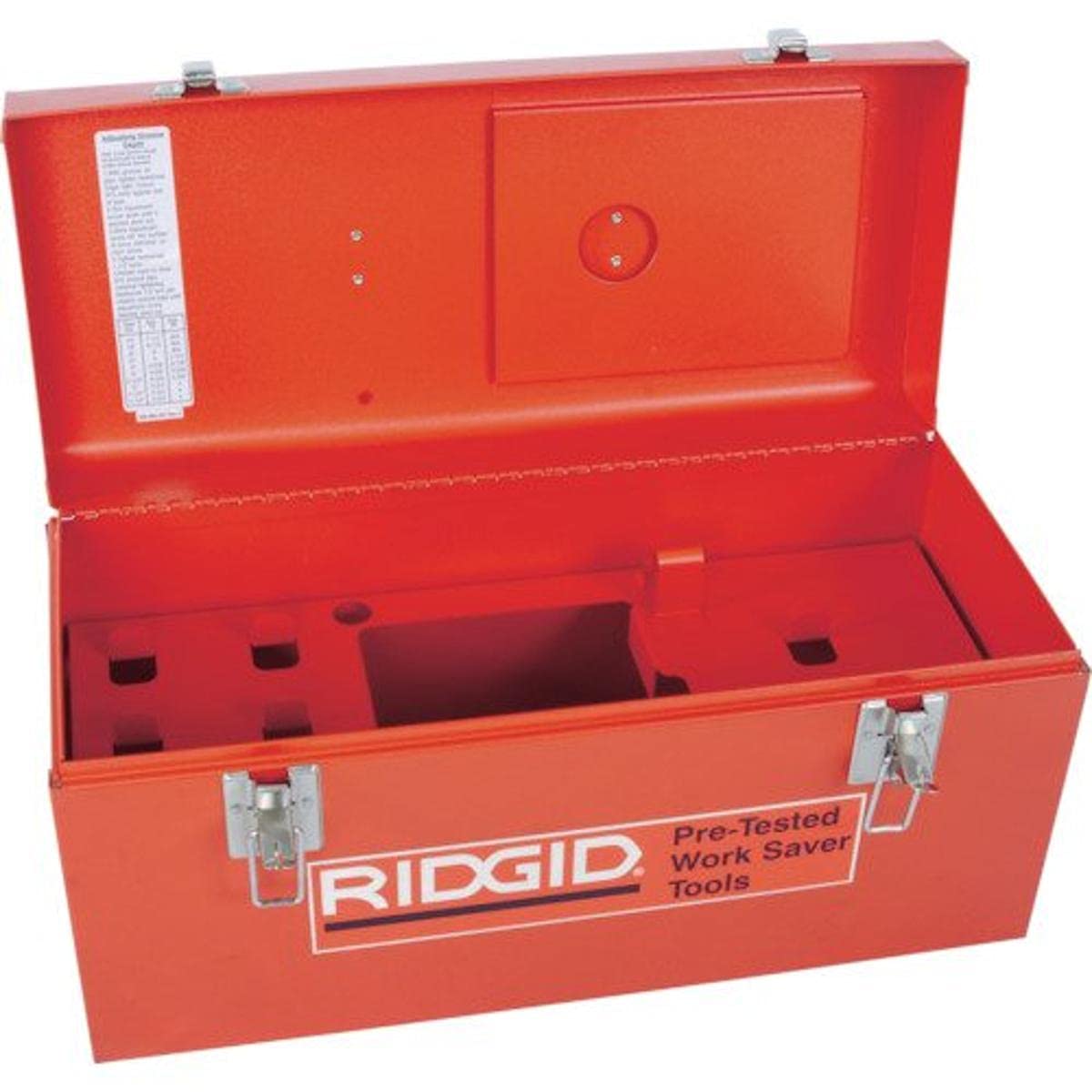 RIDGID 93497 Heavy Duty Metal Tool Box for 915 Pipe Groover - Perfect for Plumbing, HVAC, and Construction Job Sites