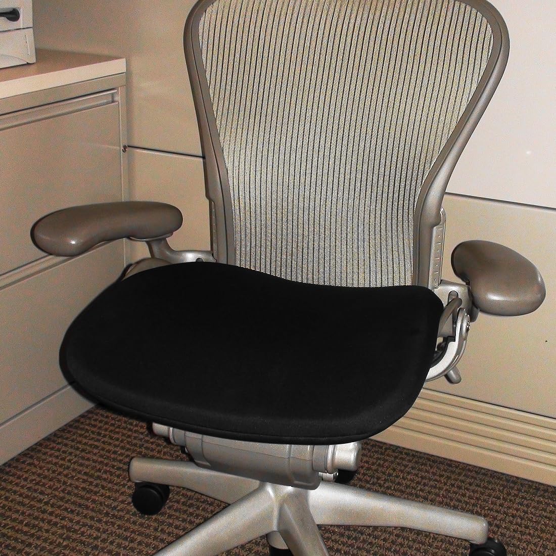 **ConforMax Gel Office Seat Cushion – Standard Black (18