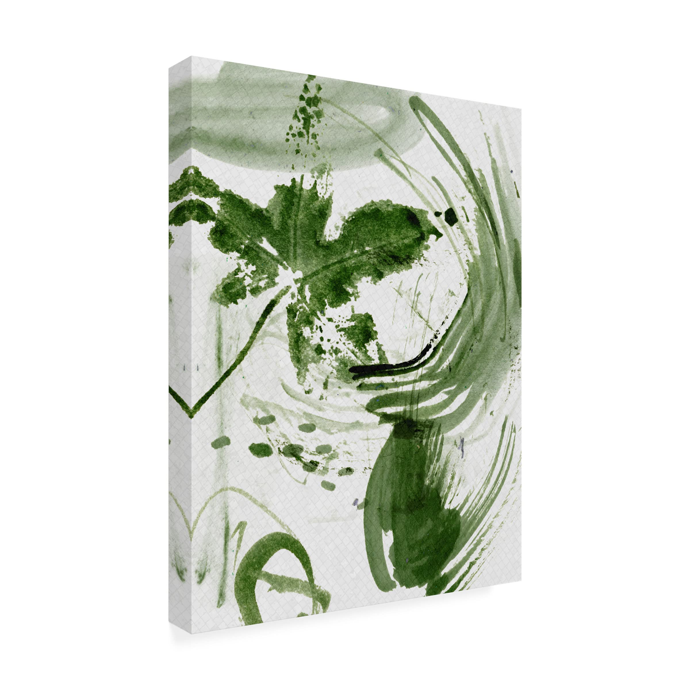 Trademark Fine Art 'Shades of Forest II' Canvas Wall Art by Melissa Wang - Nature Inspired Landscape Painting for Living Room, Bedroom & Office Decor