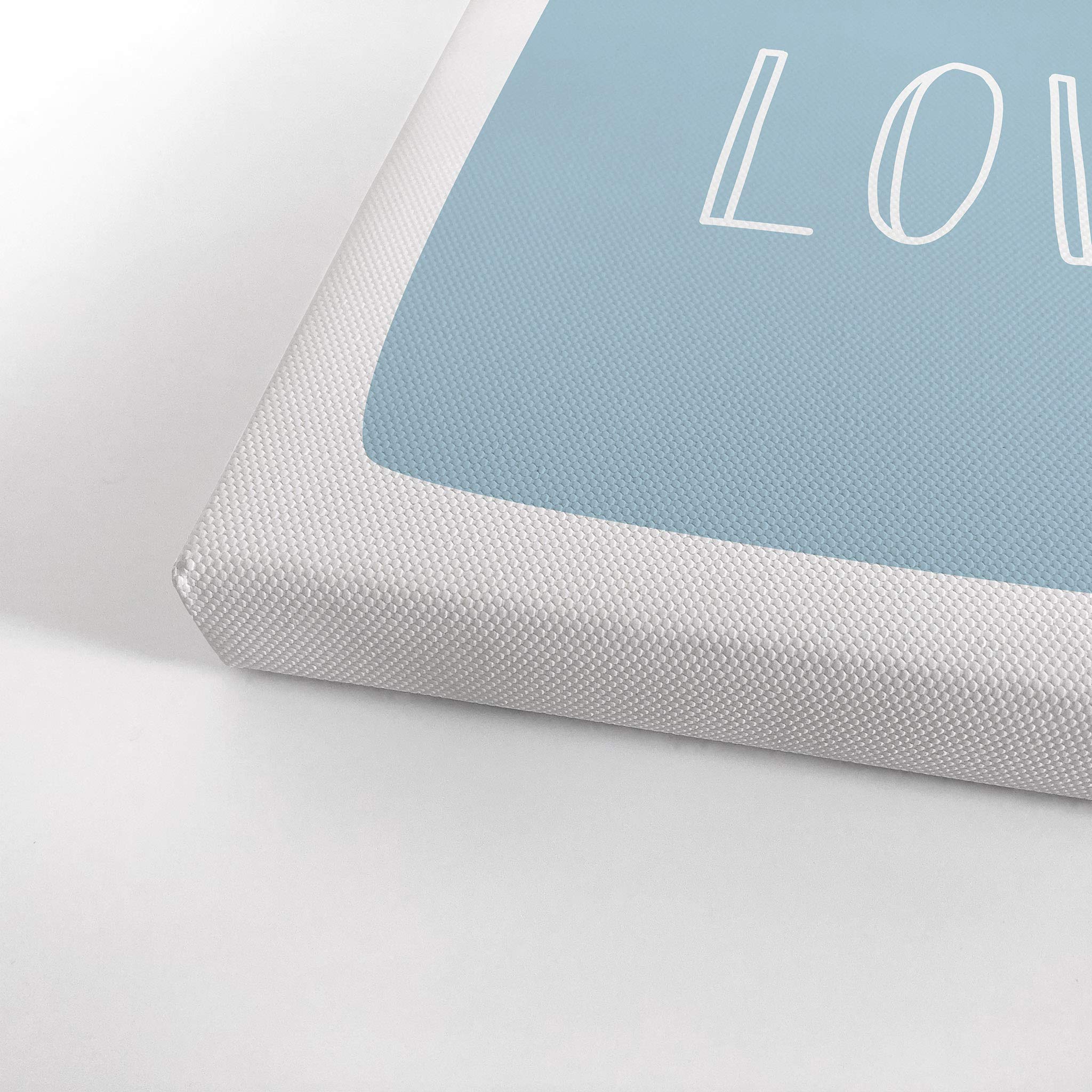 Live Laugh Love Blue Canvas Wall Art - 17x11 Inch Ready to Hang Nursery Decor, Kids Room Decor & Baby Room Decor | Made in USA | Perfect for Bedrooms, Playrooms & Gift Giving