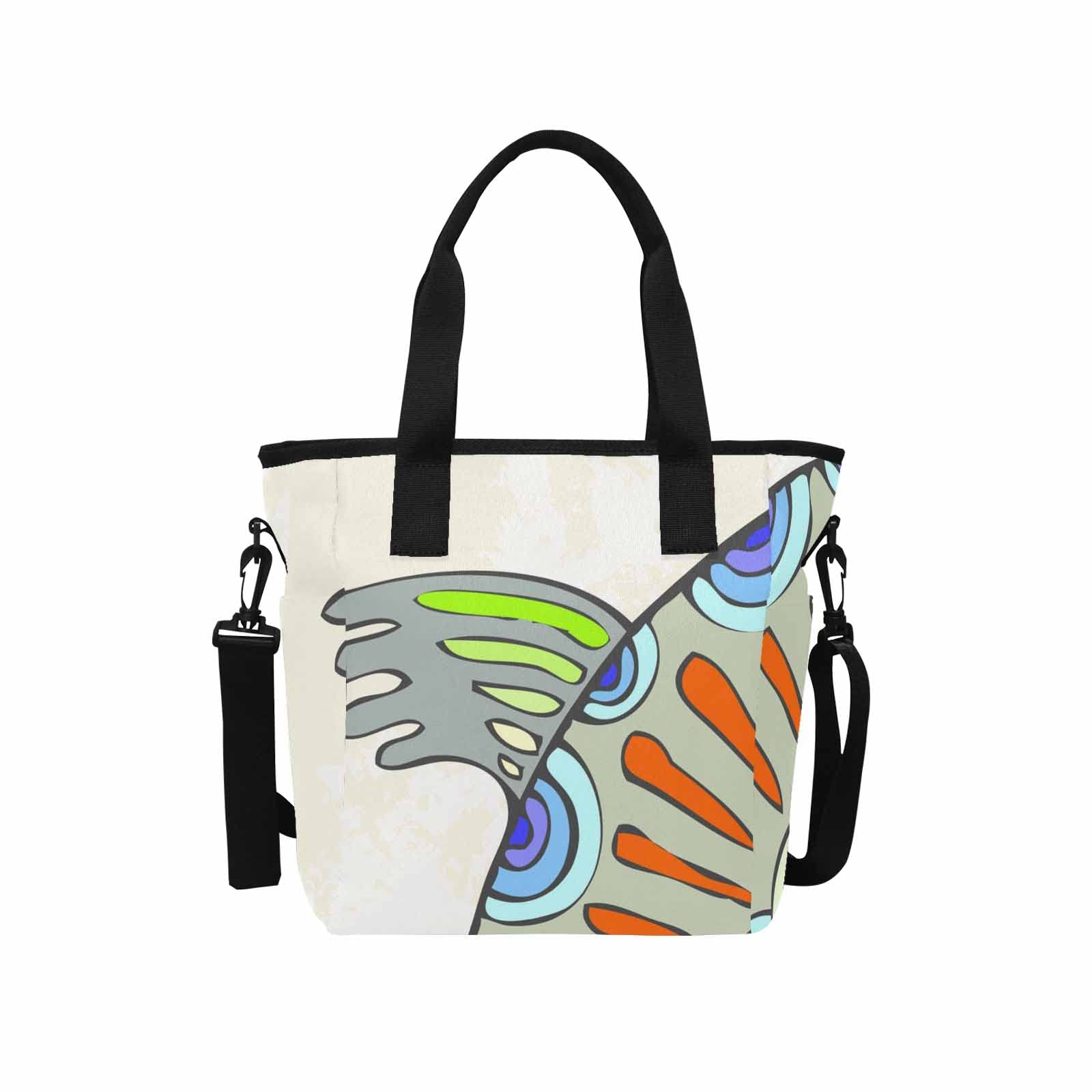 Stylish Ethnic Abstract Pattern Shopping Bag - Reusable Lunch Tote & Cute Shoulder Messenger Purse for Women | Perfect for Work, School, Grocery Shopping & Travel