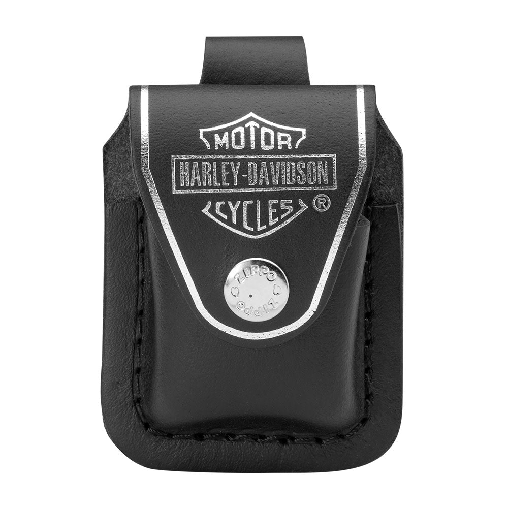 Harley Davidson® Genuine Leather Lighter Pouch - Premium Zippo Lighter Case for Bikers & Outdoor Enthusiasts - Perfect for Motorcycle Rides, Camping & Everyday Carry