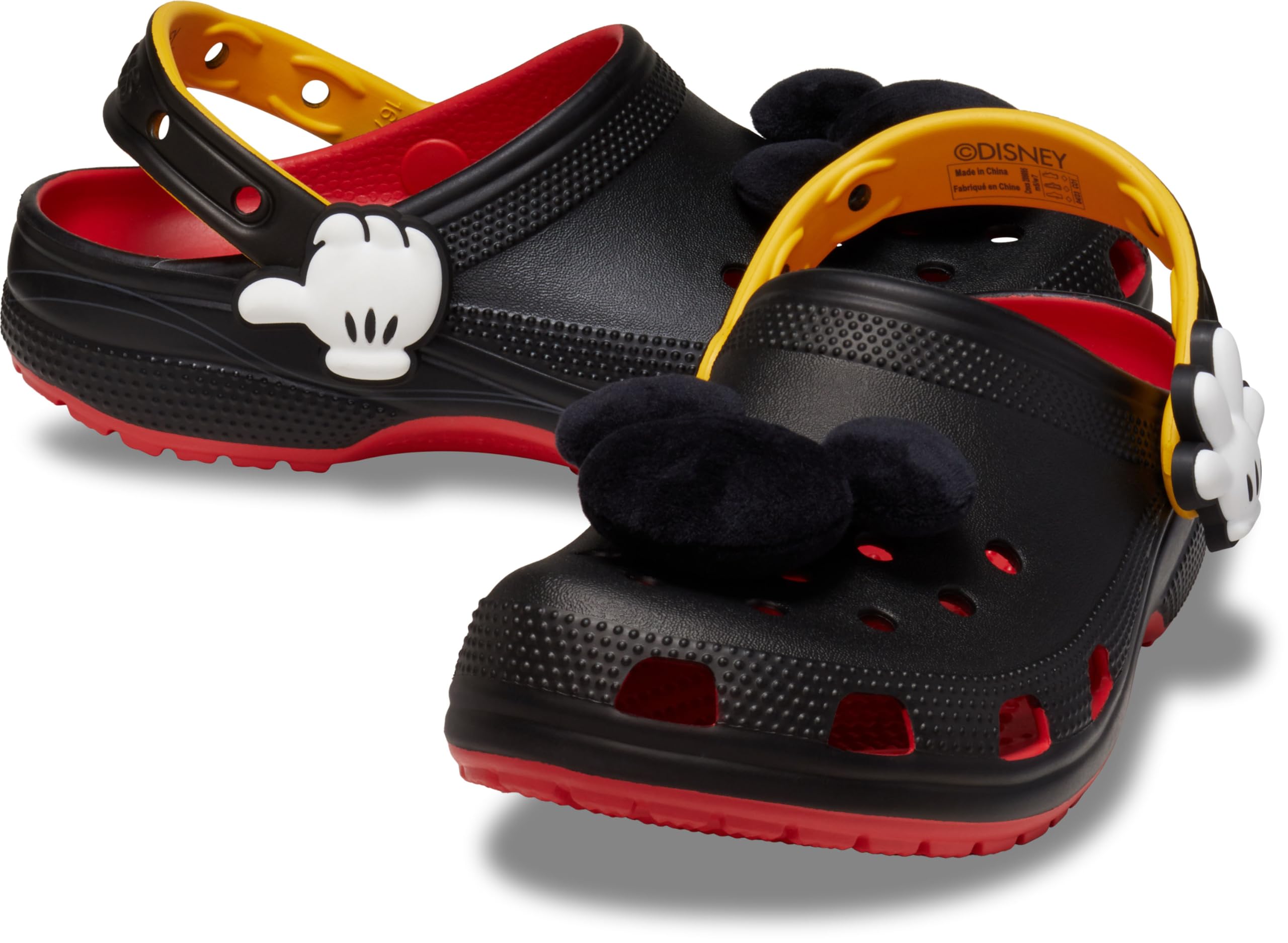 Crocs Unisex-Adult Disney Mickey Mouse IAM Classic Clog - Comfortable Slip-On Shoes for Men & Women - Perfect for Casual Wear, Indoor & Outdoor Activities