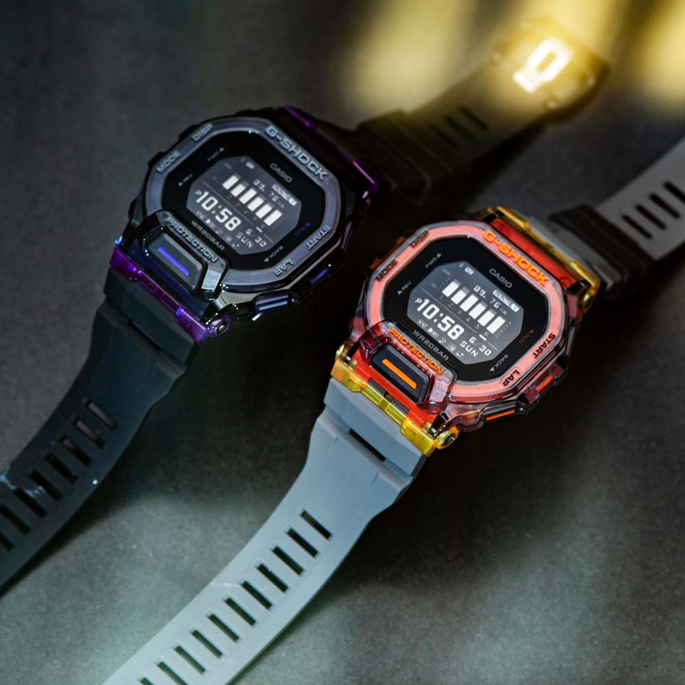 Casio G-Shock GBD200SM-1A5 G-Squad Smartwatch with Heart Rate Monitor, Step Counter & Bluetooth - Black/Silver Digital Sport Watch for Running, Fitness & Outdoor Activities