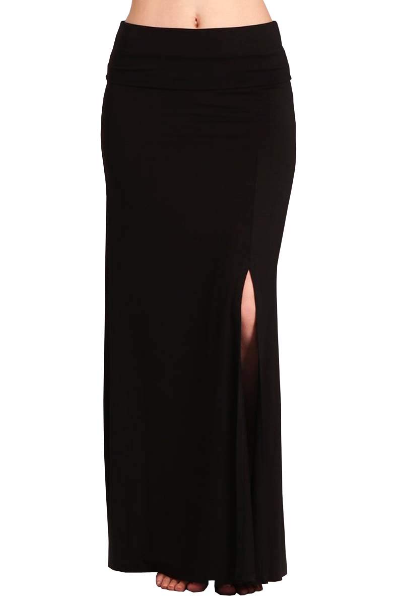 HEYHUN Women's Casual Tie Dye Solid Boho Hippie Long Maxi Skirt with Lace Detail - Size S to 3XL - Perfect for Beach, Music Festivals & Summer Vacations