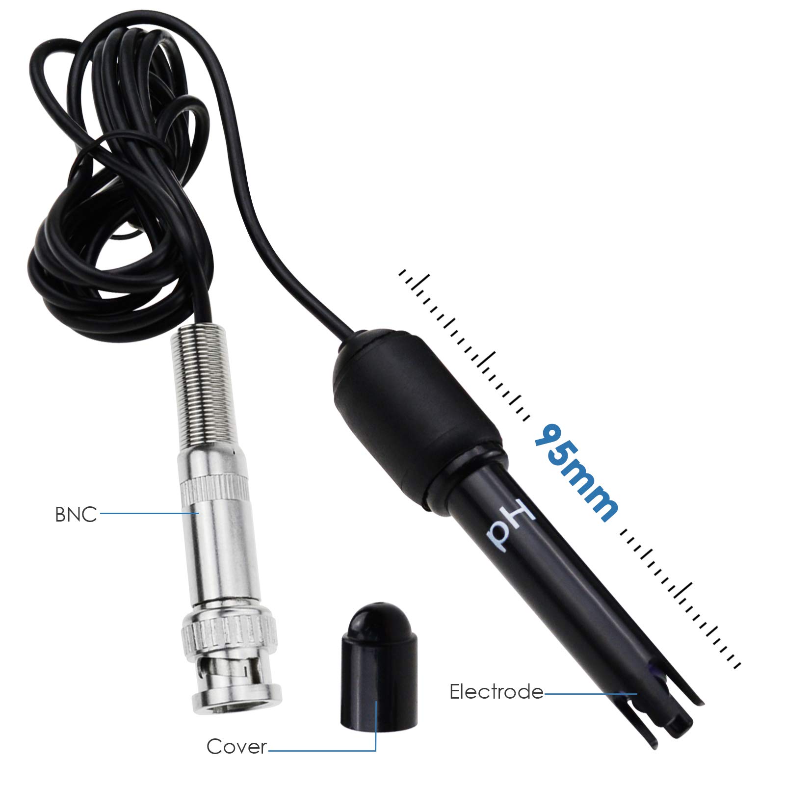 **Digital Water Quality Tester - pH & Temperature Meter 2-in-1 with Auto Calibration & Replaceable BNC Probe for Aquariums, Hydroponics, Aquaculture, Labs | Perfect for Monitoring Fish Tanks, Pools, and Scientific Experiments**