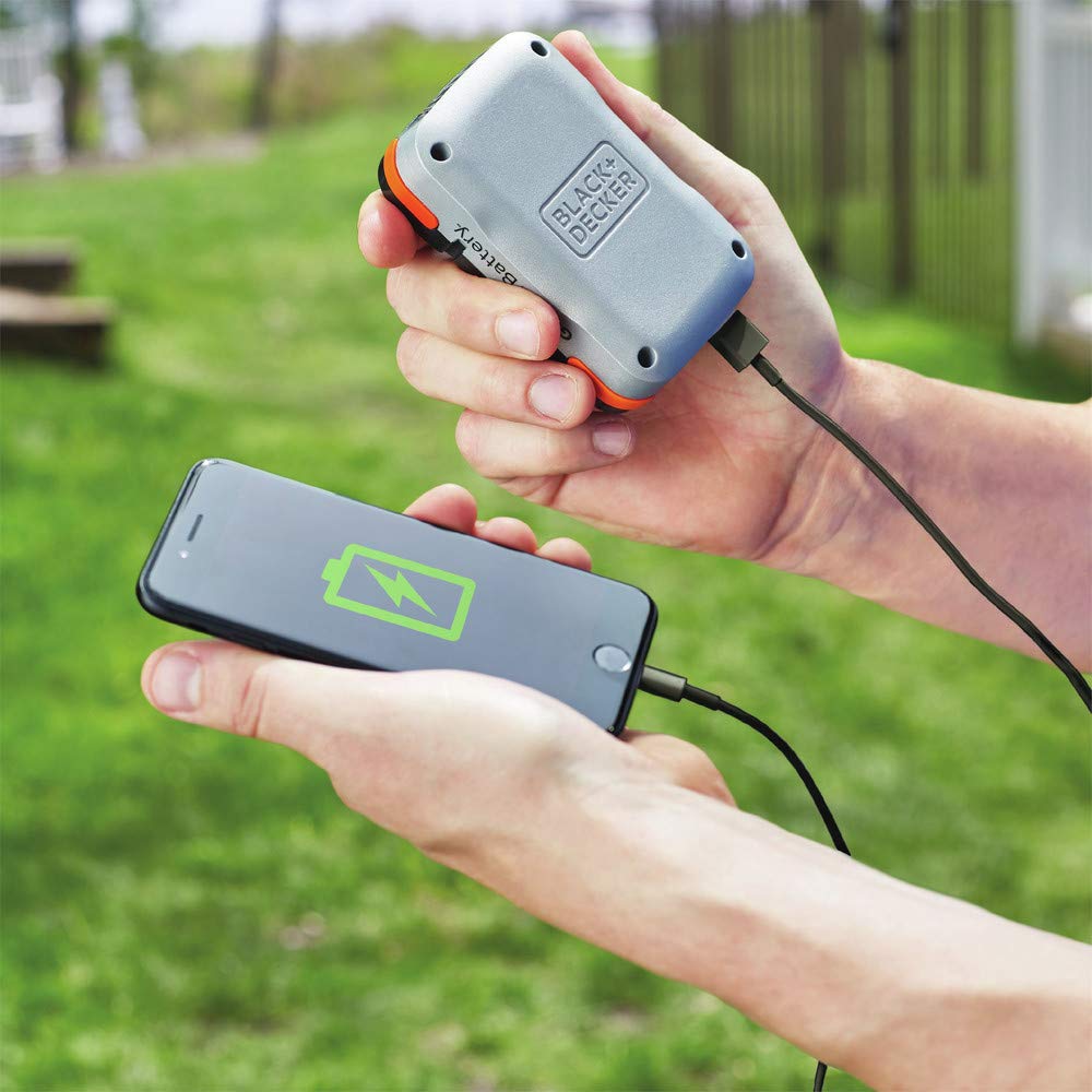 BLACK+DECKER GoPak Rechargeable Battery with USB Charging Cable (BCB001K) - Power Your Tools & Charge Devices On The Go for Camping, DIY Projects & Emergency Power Backup