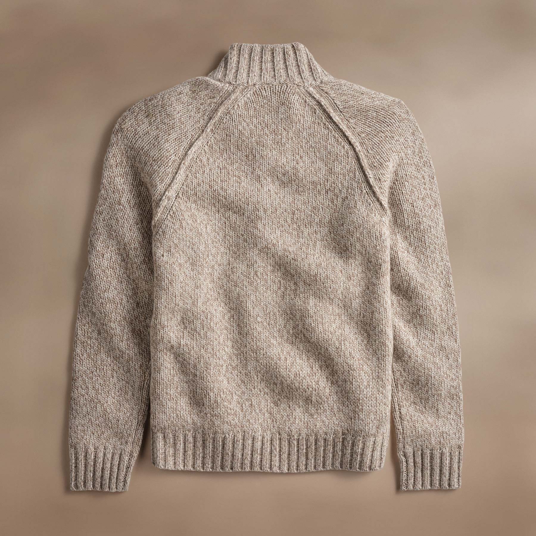Chunky Cashmere Zip Up Sweater - Stone Marl | Cozy Winter Pullover for Women | Perfect for Casual Outfits & Cold Weather Layering