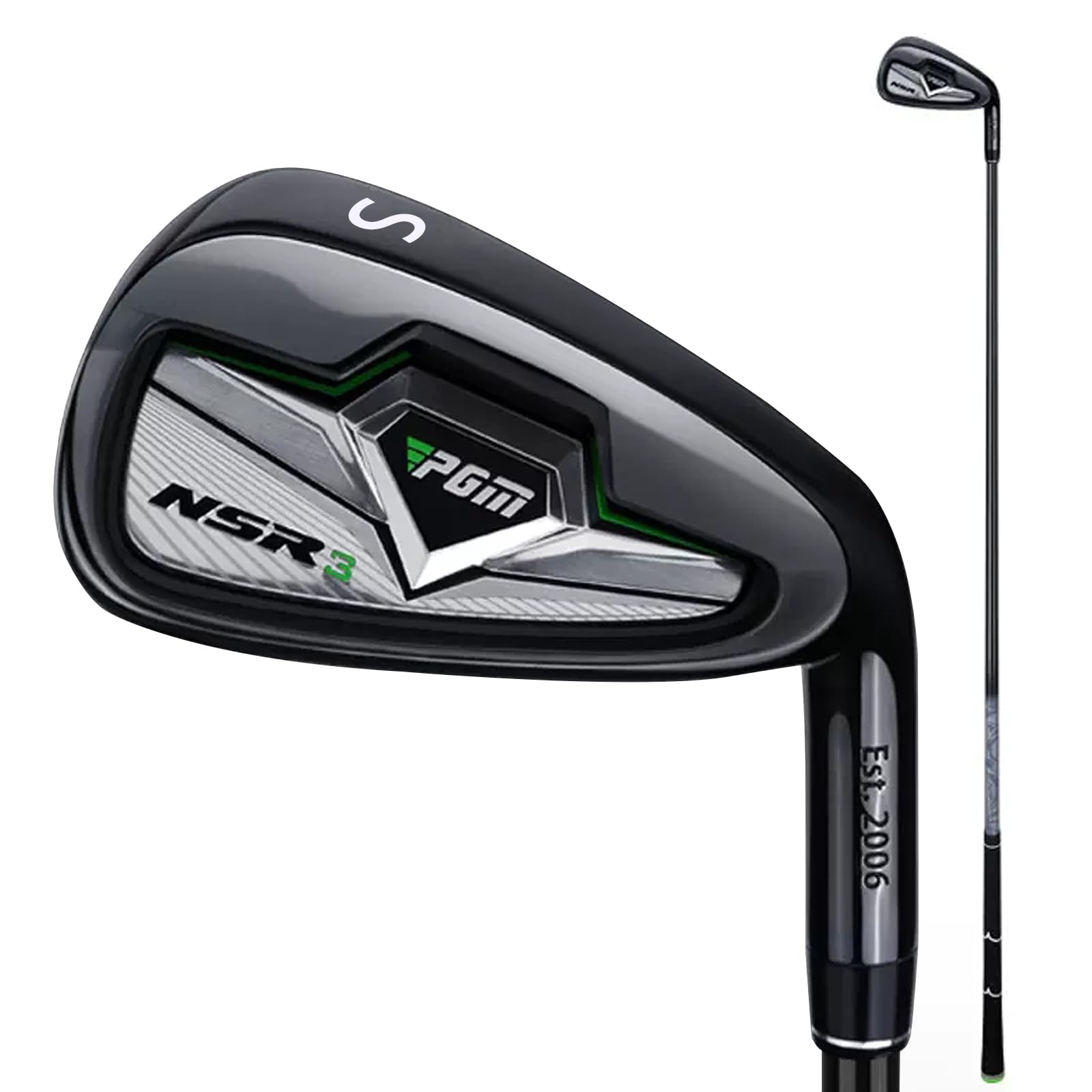 Premium PGM Golf Clubs NSR III Iron Set (5-PW, S) with Graphite Shafts – Right-Handed Men's Golf Irons with S/R Flex – Perfect for Mid-Handicap Players on Fairways & Roughs