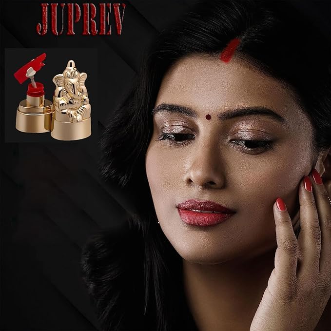 SOLDRIGHT Organic Ganesh Statue Sindoor Powder for Women - 15g Maroon Kumkum for Forehead Tilak | Hindu Puja Rituals, Wedding Ceremonies & Spiritual Blessings