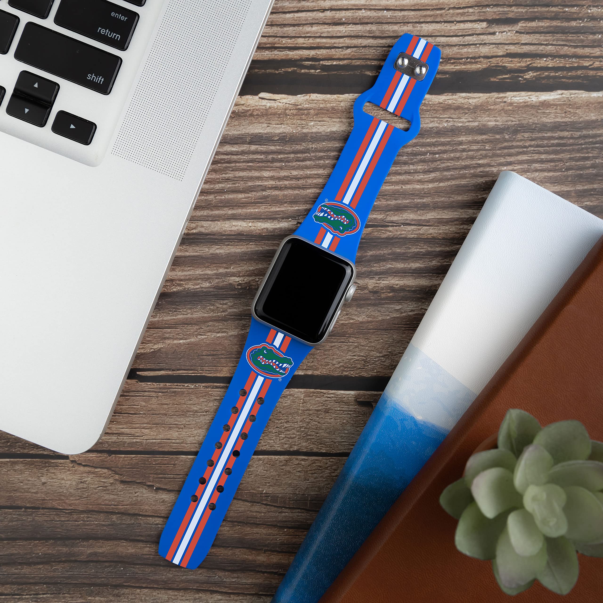 Florida Gators HD Watch Band Compatible with Apple Watch Series 1-9 - Durable Silicone Sports Strap for Workouts & Daily Use - Official NCAA Team Design for Gators Fans