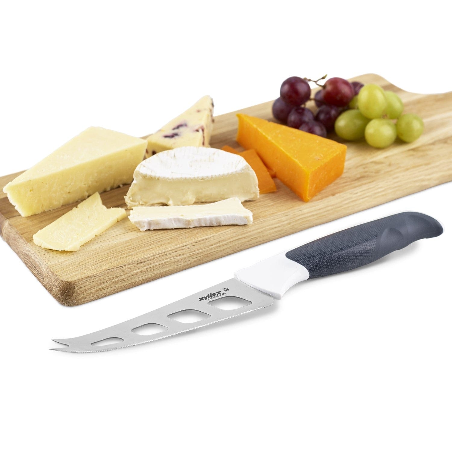 Zyliss Comfort Cheese Knife 4.5 Inch - Ergonomic Stainless Steel Blade for Slicing Soft & Hard Cheeses - Perfect for Charcuterie Boards, Wine Pairings & Dinner Parties