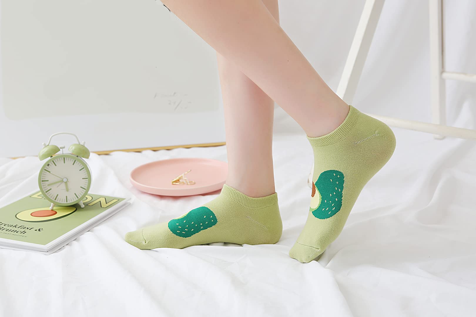 Cute Fruit Embroidered Ankle Socks for Women - Low Cut Cotton Socks for Ladies & Girls - Perfect for Casual Wear, Gifts, and Everyday Fashion