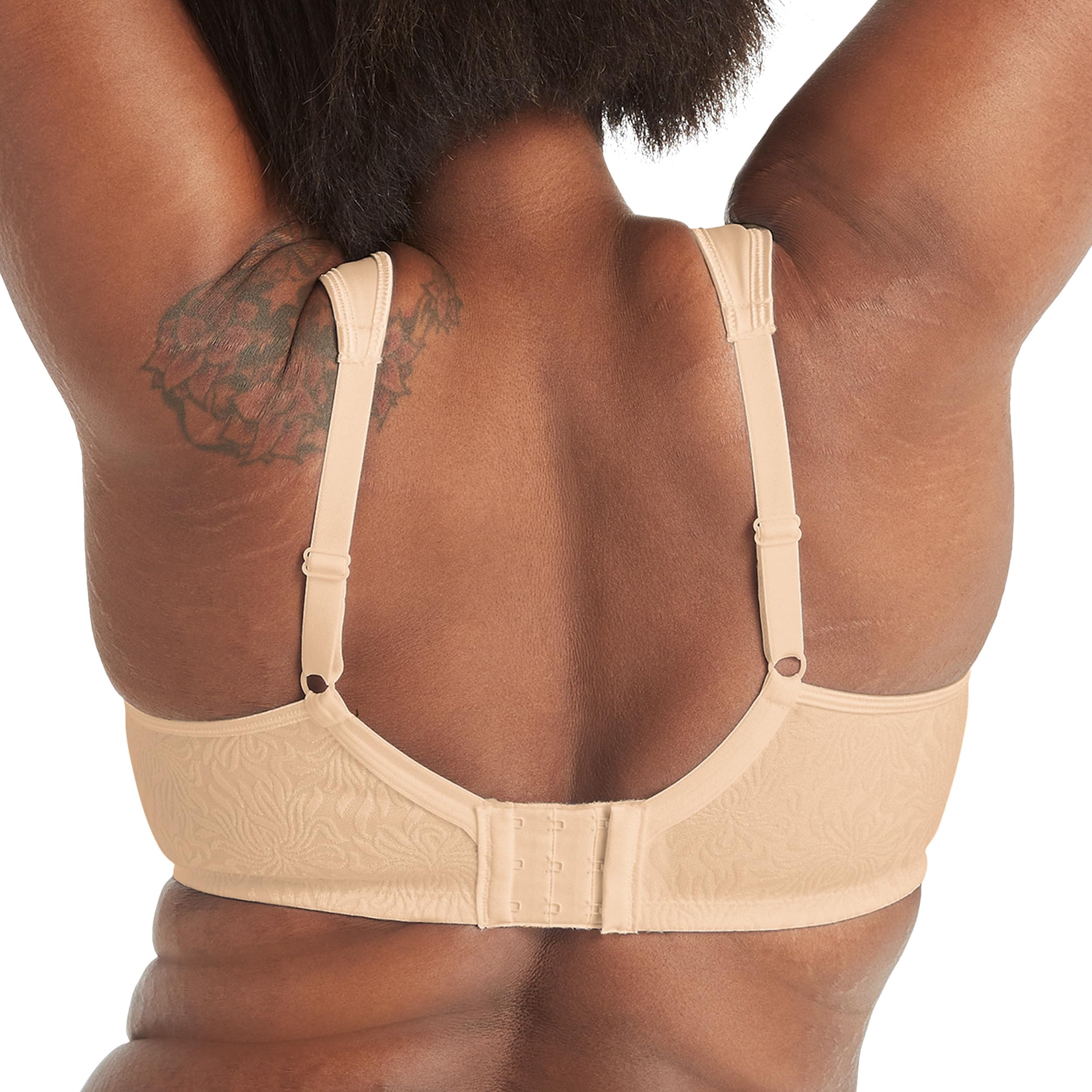 PLAYTEX Women's 18 Hour Side & Back Smoothing Cooling Wireless Bra - 4-Way Support T-Shirt Bra for All-Day Comfort (Single or 2-Pack) - Perfect for Work, Yoga & Everyday Wear