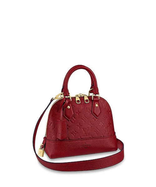 Louis Vuitton Neo Alma BB Handbag - Monogram Empreinte Leather in Cherry Berry | Luxury Crossbody Bag for Women | Perfect for Work, Travel & Evening Events