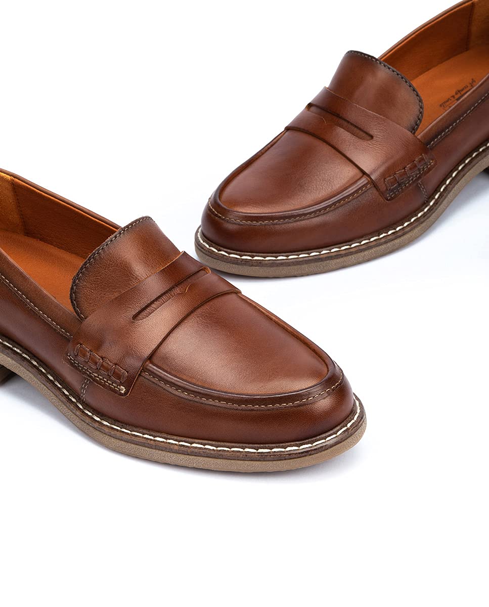 PIKOLINOS Women's Leather Loafers Aldaya - Comfortable Slip-On Shoes for Casual Wear & Office Outfits