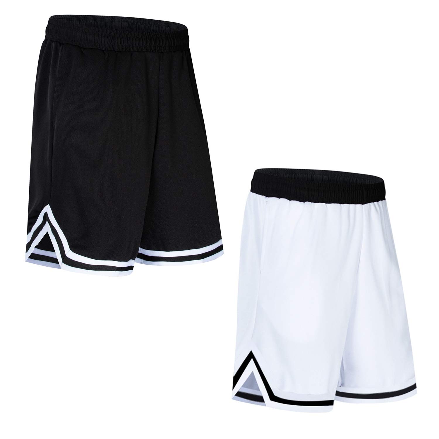 **MENGMIAN 2 Pack Men's Basketball Shorts - Breathable Quick-Dry Sports Shorts for Running, Gym & Casual Wear - Perfect for Basketball, Workouts & Outdoor Activities**
