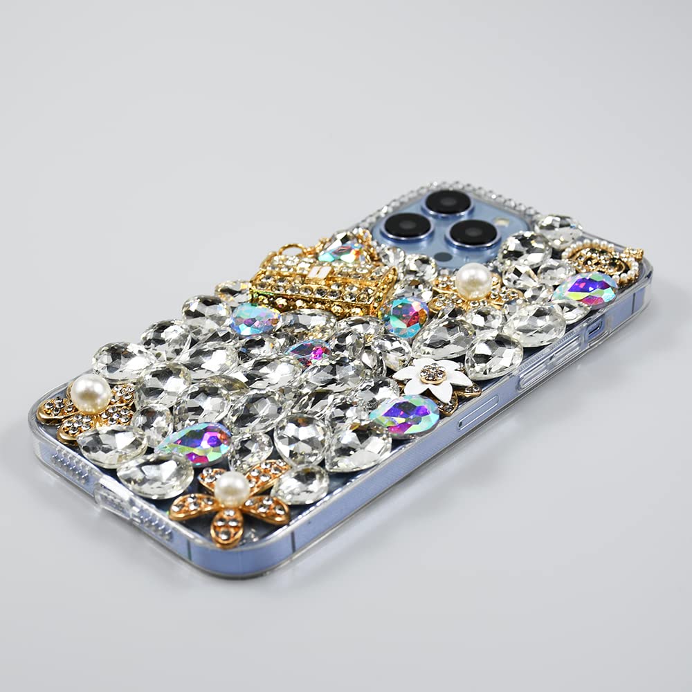 Luxury Sparkling Glitter Diamond Phone Case for iPhone 13 - Bling Shiny Rhinestone Cover for Women & Girls | Perfect for Parties, Weddings, and Everyday Fashion Accessory