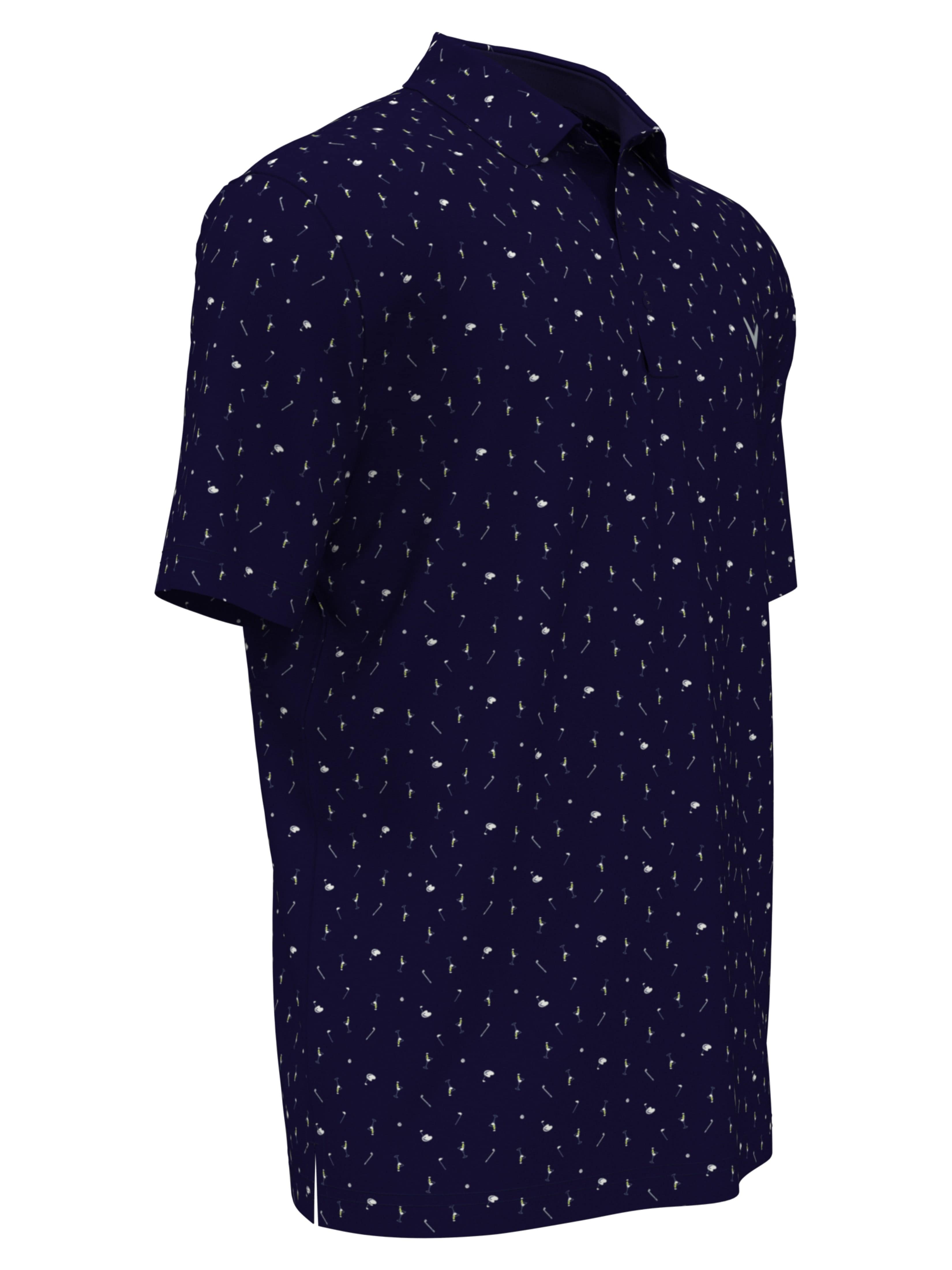 Men's Stylish Golf Print Polo Shirt - Breathable & Comfortable for Golfing, Casual Wear & Outdoor Activities