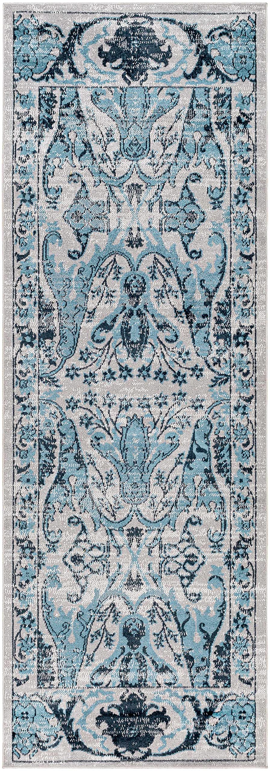 Hauteloom Macalaya Machine Washable Area Rug - Blue & Gray - 9'3