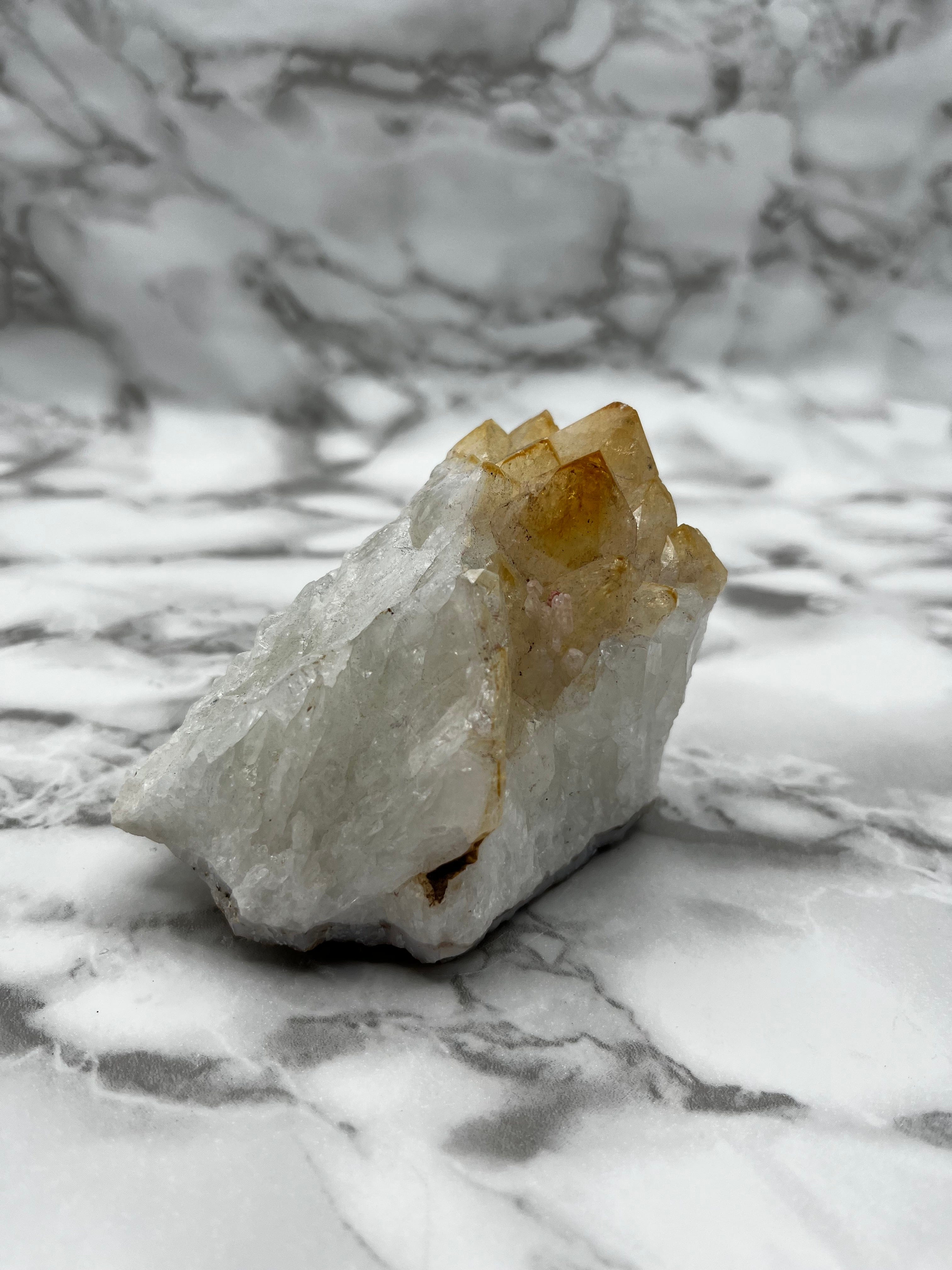 Natural Citrine Crystal Cluster - 15cm Healing Stone for Home Decor, Meditation & Positive Energy | Perfect for Gifts, Feng Shui & Spiritual Practices