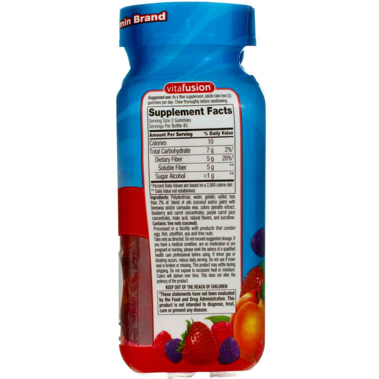 VitaFusion Fiber Well Gummies - Dietary Fiber Supplement with Assorted Flavors (90 Gummies, Pack of 4) for Digestive Health & Regularity - Perfect for Daily Wellness Routine