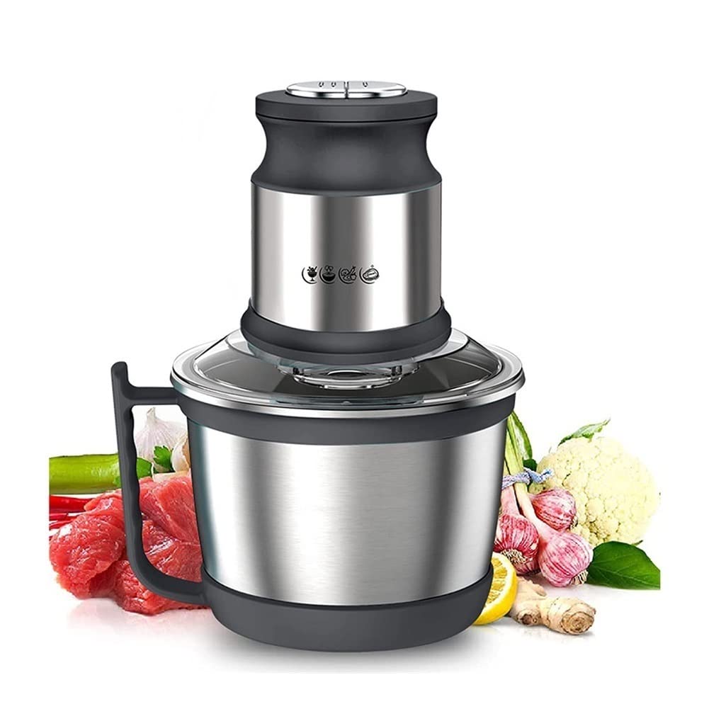 800W Electric Meat Grinder & Food Processor - 3L Stainless Steel Bowl for Fast Chopping & Mixing - Professional Kitchen Appliance for Meat, Vegetables & More - Perfect for Home Cooking, Meal Prep & Butchering