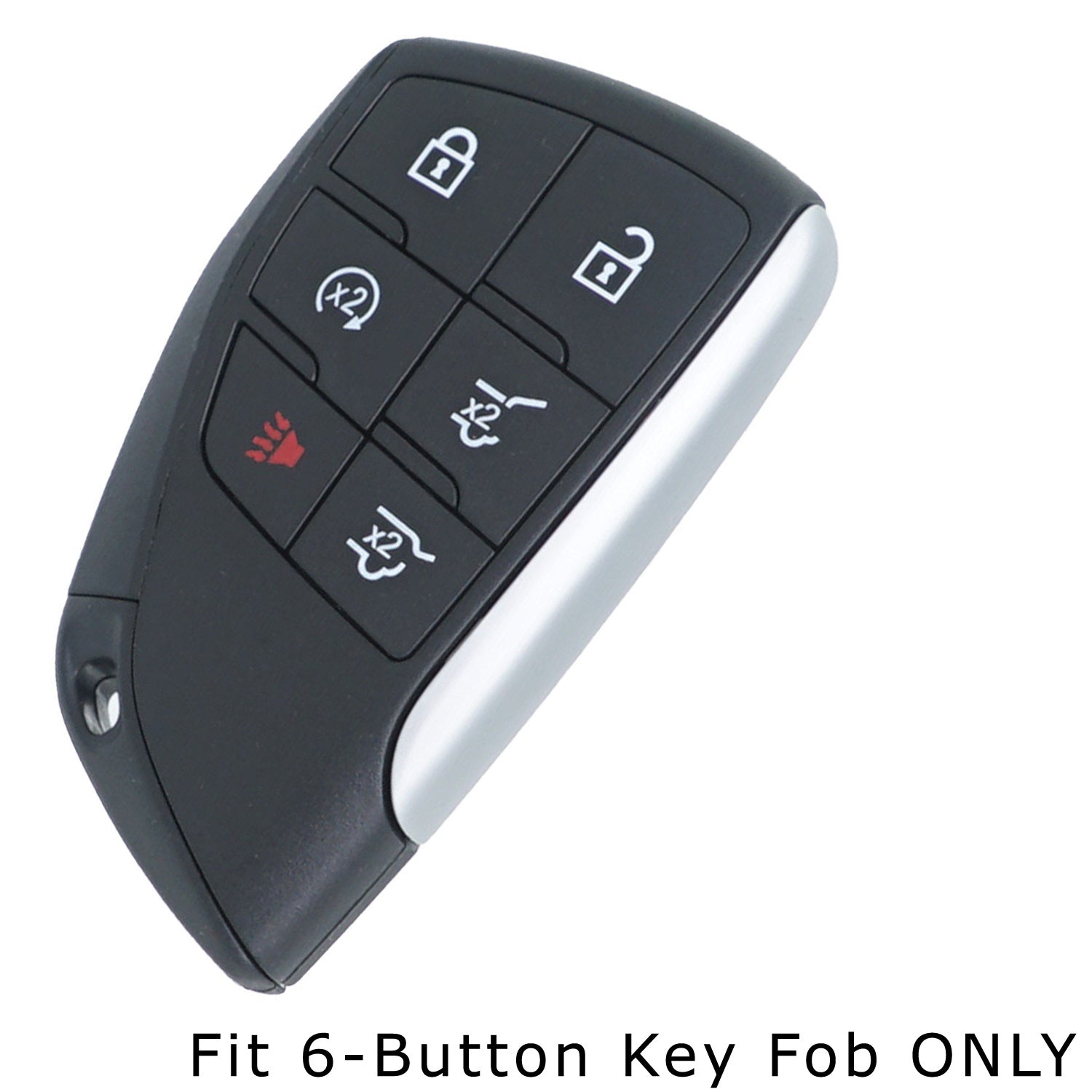 Carbon Fiber Pattern Silicone Key Fob Cover for 2015-2023 Chevy Suburban/Tahoe & GMC Yukon (6 Button) - Anti-Scratch Protection, Perfect for Daily Use and Car Enthusiasts