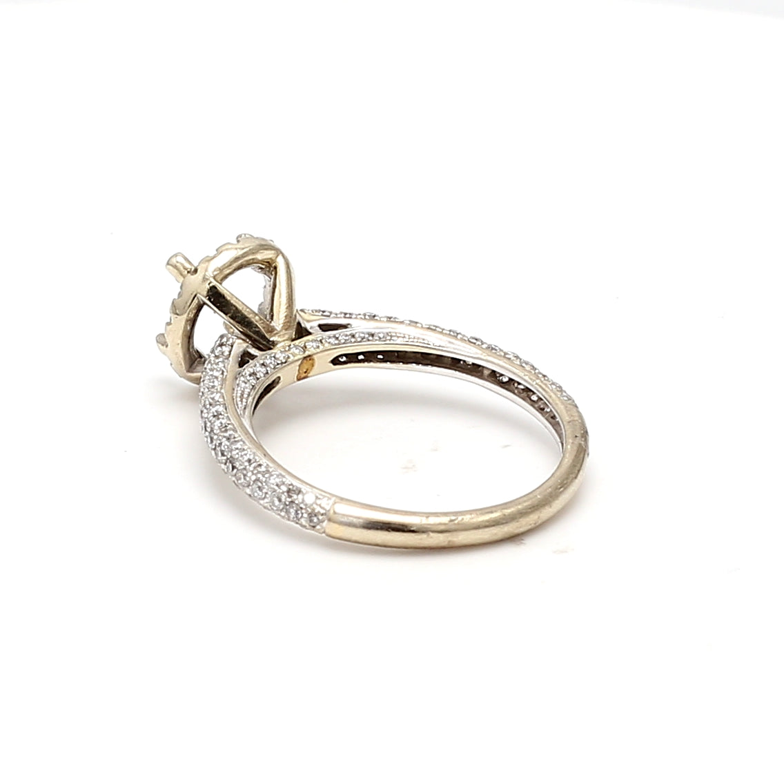 0.26 Carat Round Brilliant Diamond 14K White Gold Semi Mount Ring - Perfect for Engagement, Wedding, Anniversary & Promise Rings