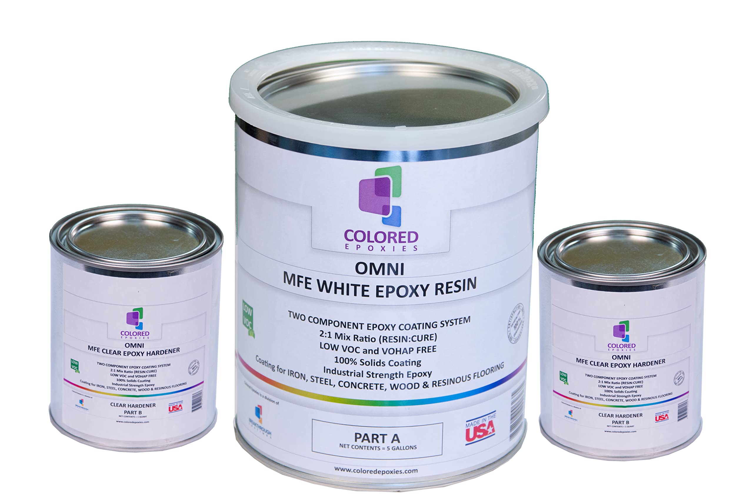 Premium White Epoxy Resin Kit - 1.5 Gallon for Bar Countertops, Wood Tables, Concrete Repair & DIY Art Projects | Food-Safe, High-Gloss Finish for Home Decor & Crafting