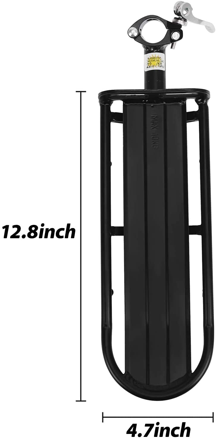 Universal Adjustable Bike Rear Rack Mount - Heavy Duty Bicycle Cargo Carrier for Mountain/Road Bikes - Retractable Saddle Bag Rack & Seat Post Attachment - Perfect for Commuting, Touring & Outdoor Adventures