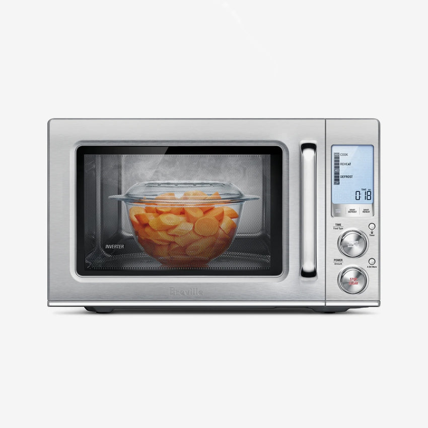 Breville The Smooth Wave Microwave - 1200W Countertop Microwave Oven with Smart Sensor Cooking for Home & Kitchen | Perfect for Reheating, Defrosting & Quick Meals