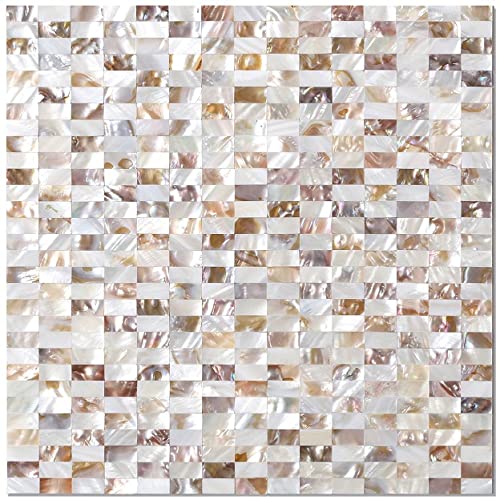 Mother of Pearl Peel & Stick Backsplash Tiles - Easy DIY for Kitchen & Bathroom
