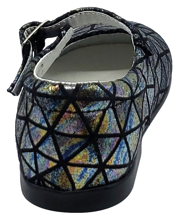 Gepetto Girls Mary Jane Shoes - Indiana Black Buckle Strap School Shoes for Toddlers & Kids - Perfect for School, Parties & Dress-Up Occasions