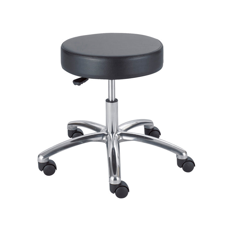 Adjustable Lab Stool with Pneumatic Lift - Black Ergonomic Swivel Chair for Laboratory, Classroom, or Office Use