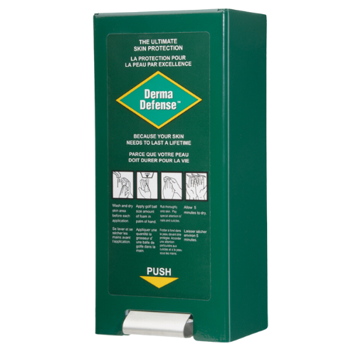 Derma Defense 482g Canister Wall Dispenser - Easy-to-Use Wall Mounted Hand Sanitizer Dispenser for Home, Office & Public Spaces