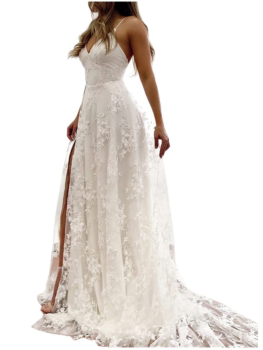 Elegant Lace Mermaid Wedding Dress with Sleeves for Bride 2024 | Beach & Destination Wedding Gown | Formal Evening Gowns for Women