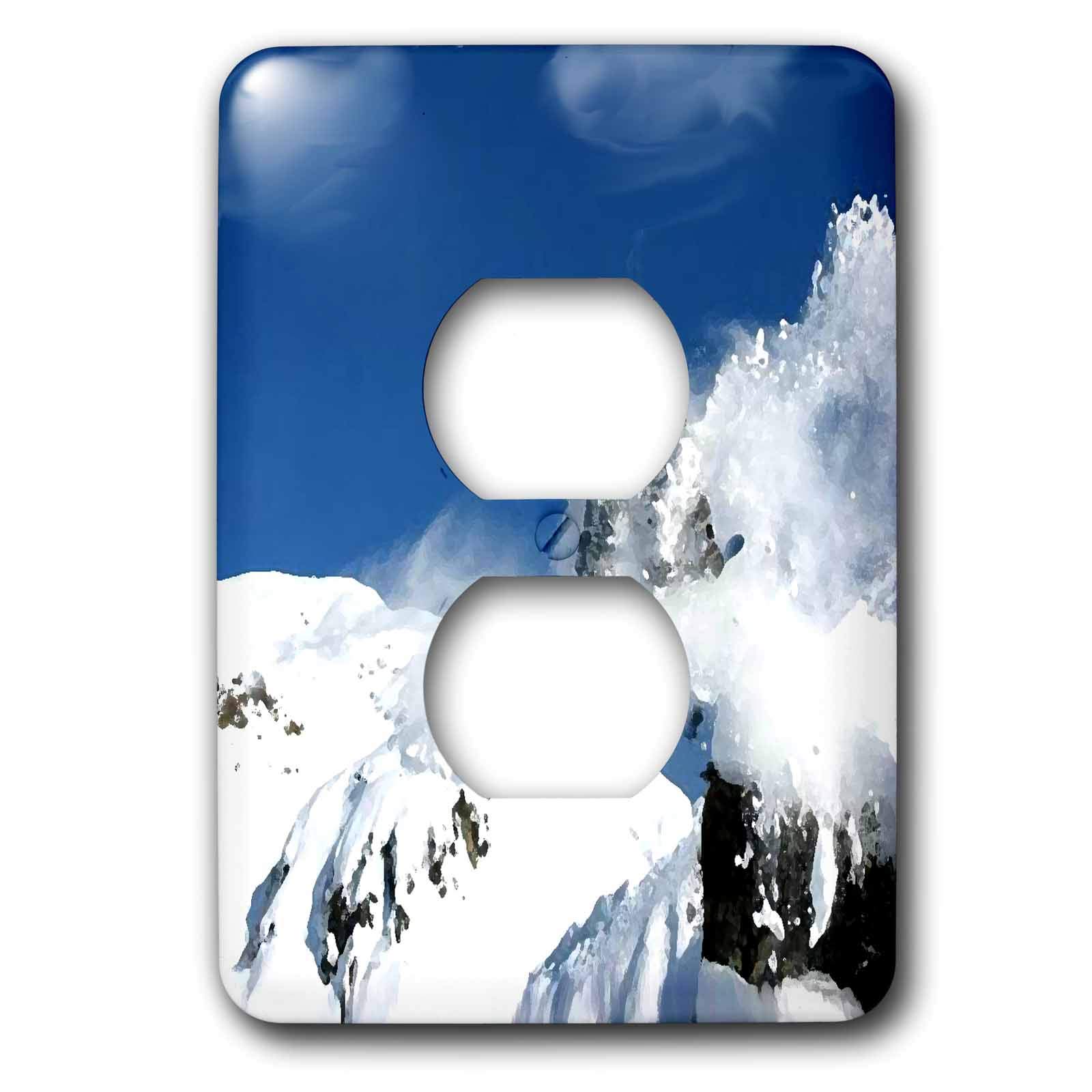 3D Rose Snowboarder Outlet Cover - Decorative Electrical Plug Cover for Home, Office & Kids Room Safety - Fun Snowboarding Theme Wall Plate (6-Pack) - Perfect for Winter Decor & Childproofing