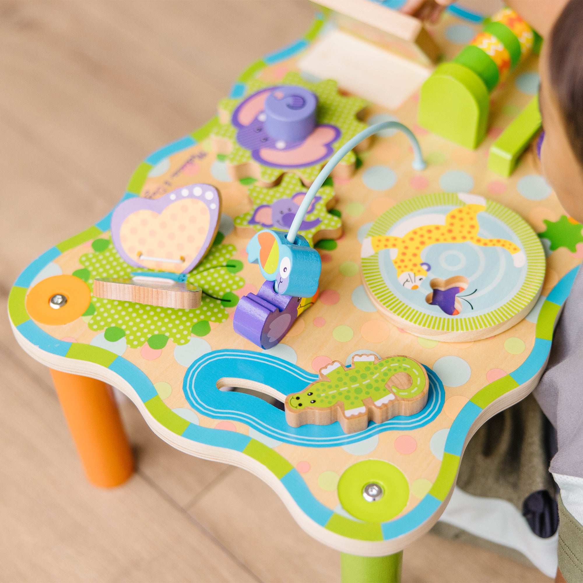 First Play Jungle Activity Table for Kids - Fun & Educational Toddler Play Table for Indoor & Outdoor Use - Perfect for Playrooms, Daycares, and Backyards