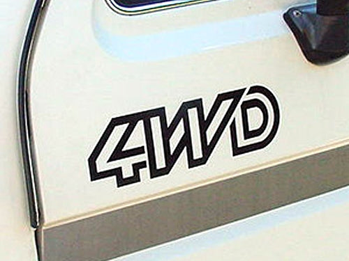 4WD Decal Syncro - High-Quality Off-Road Vehicle Sticker for Trucks & SUVs - Perfect for Adventure Enthusiasts & Outdoor Lovers
